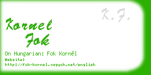 kornel fok business card